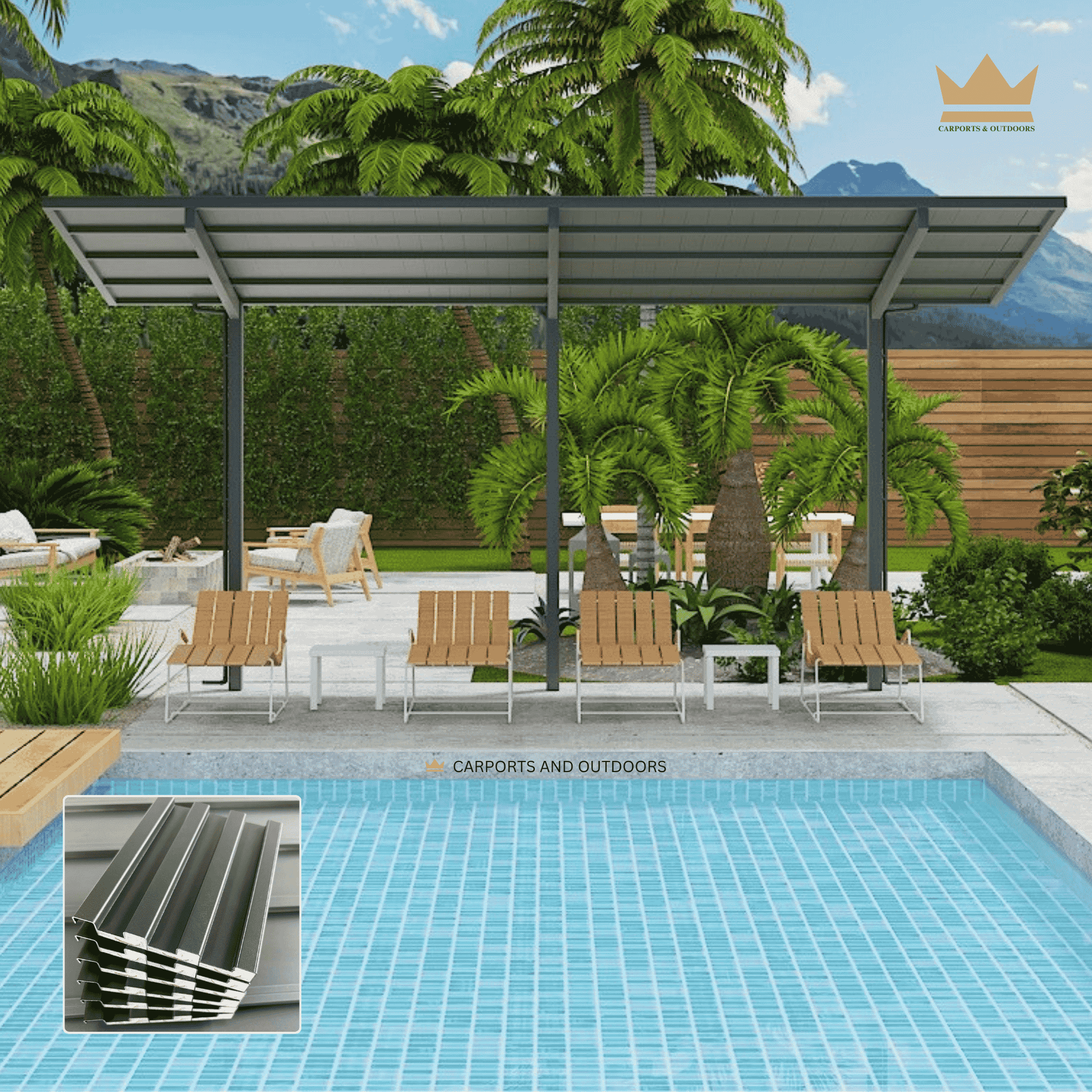 Insulated Carports & Pergolas - GREY - Carports and Outdoors Aus