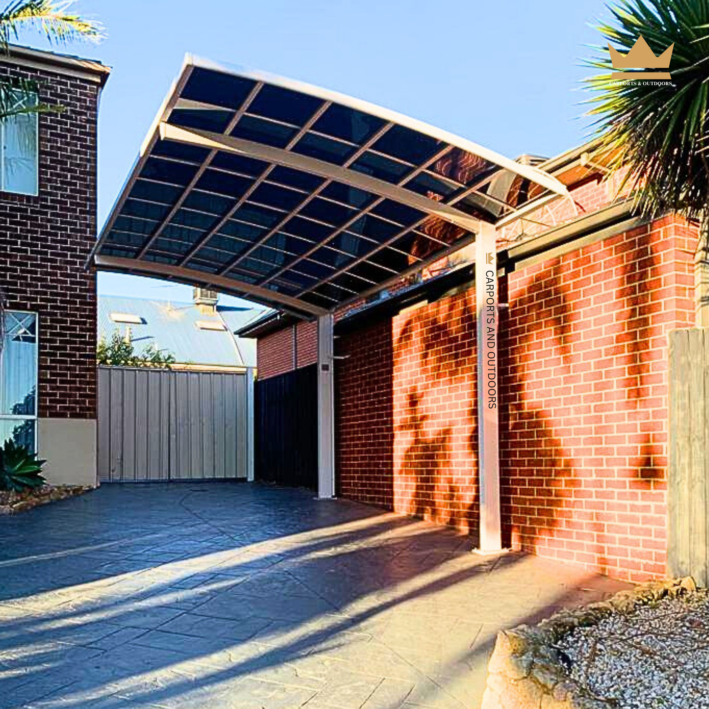 L Shape Cantilever Carport Kit - WHITE