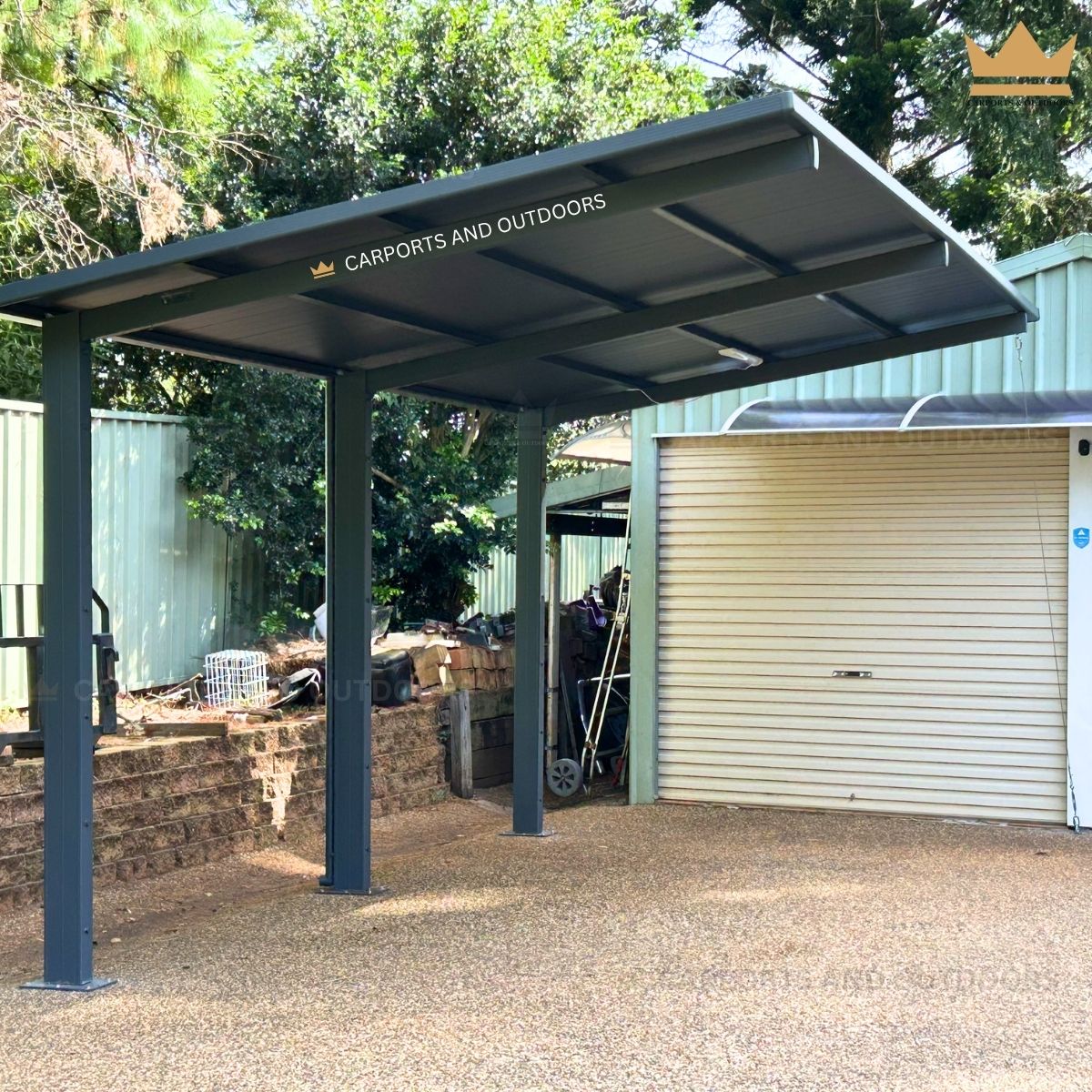 Cantilever Carport with insulated aluminium panels 3 x 6m Grey in Highfields, LD 4352