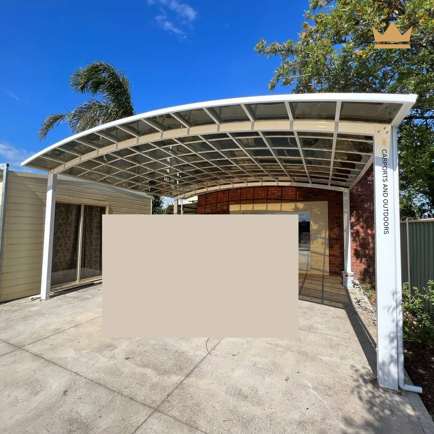 M Shape Double Carport Kit - WHITE - Carports and Outdoors Aus