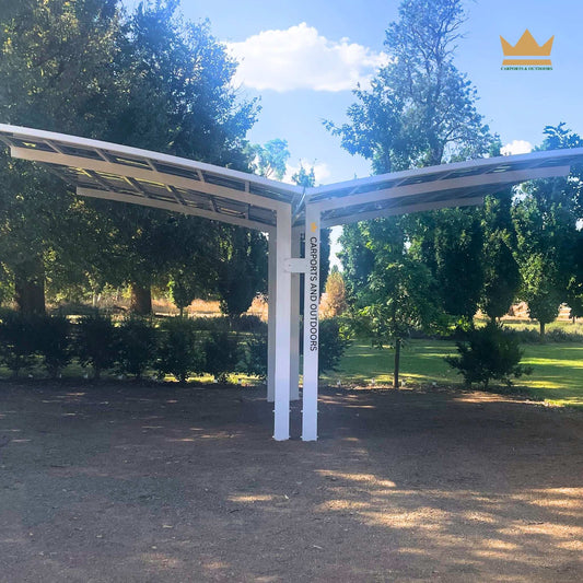 Y Shape Double Carport Kit - WHITE - Carports and Outdoors Aus