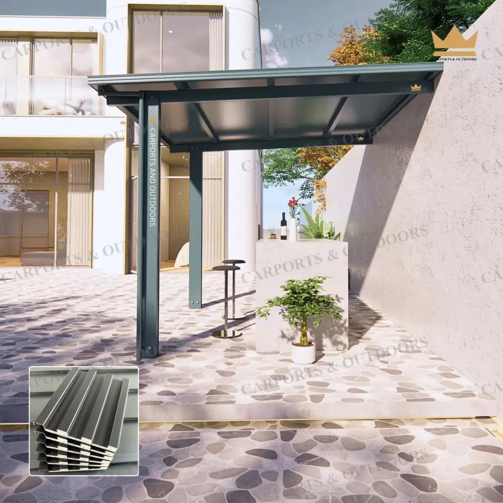 Patio Cover or Aluminium Pergola with Aluminium Insulated Roof Panels 3x4m