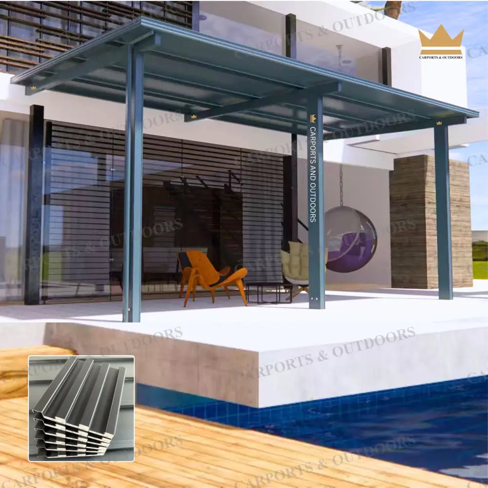 Aluminium Patio Cover and Pergola with Aluminium Insulated Roof Panels 3.0m x 5.0m in Australia