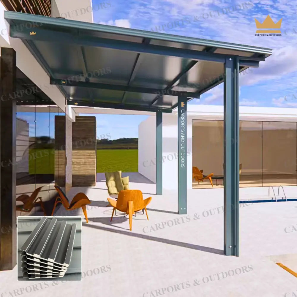 Aluminium Patio Cover and Pergola with Aluminium Insulated Roof Panels in Melbourne 3x5m