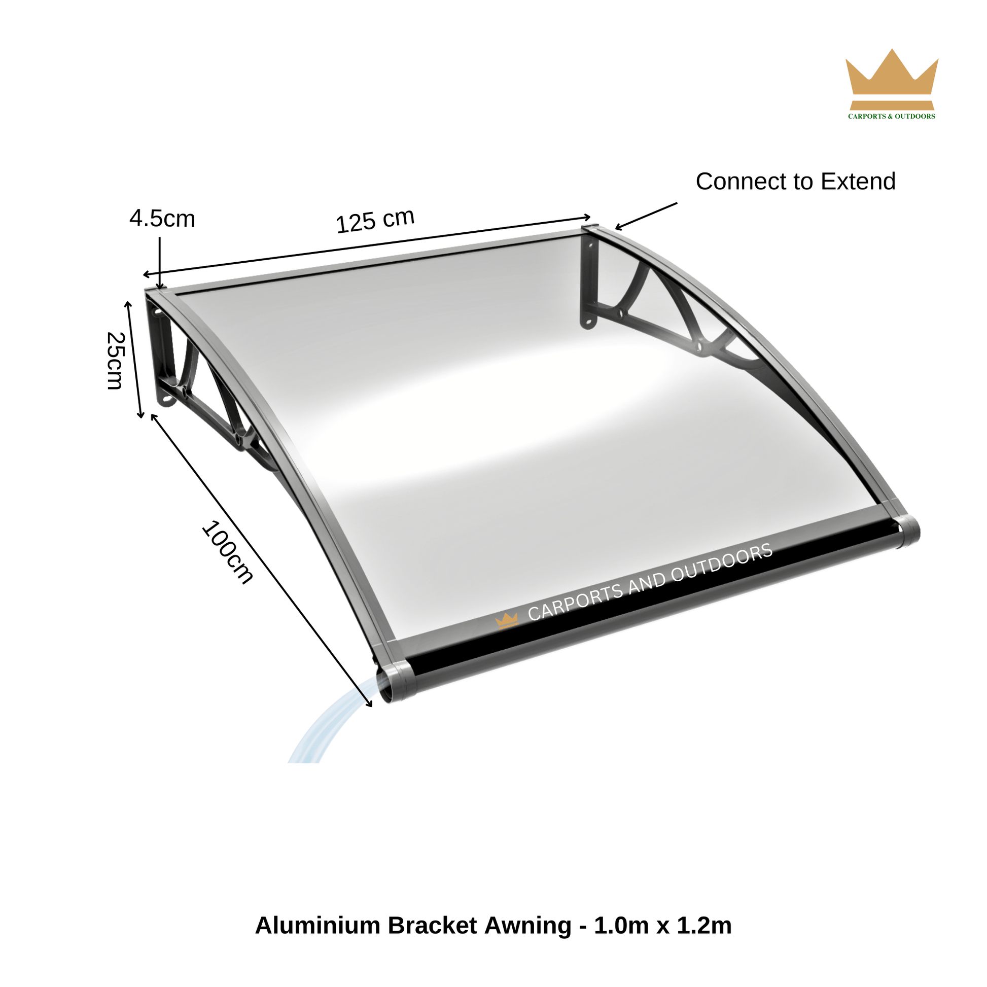 Aluminium Bracket Awning - GREY - Carports and Outdoors Aus