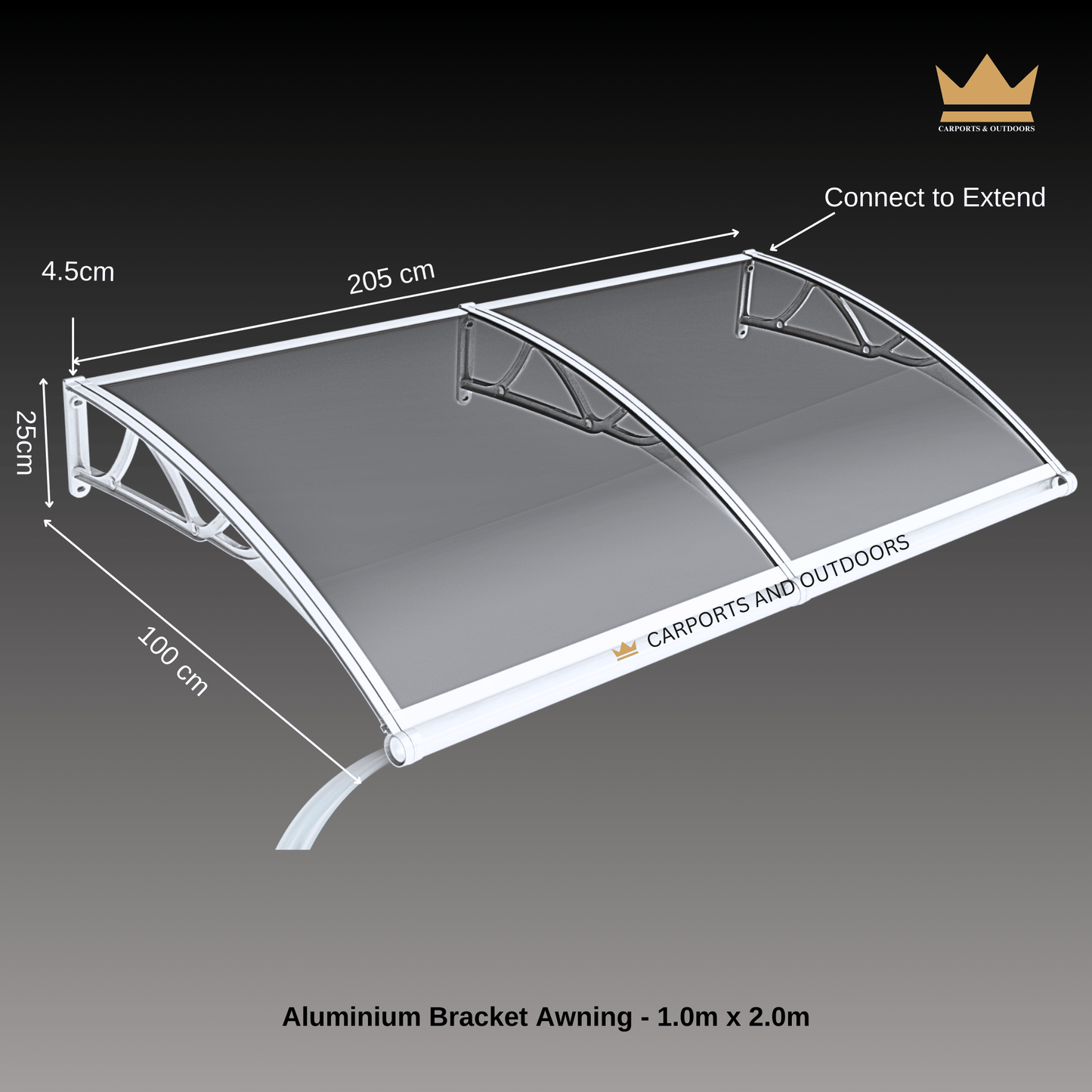 Aluminium Bracket Awning - COFFEE - Carports and Outdoors Aus