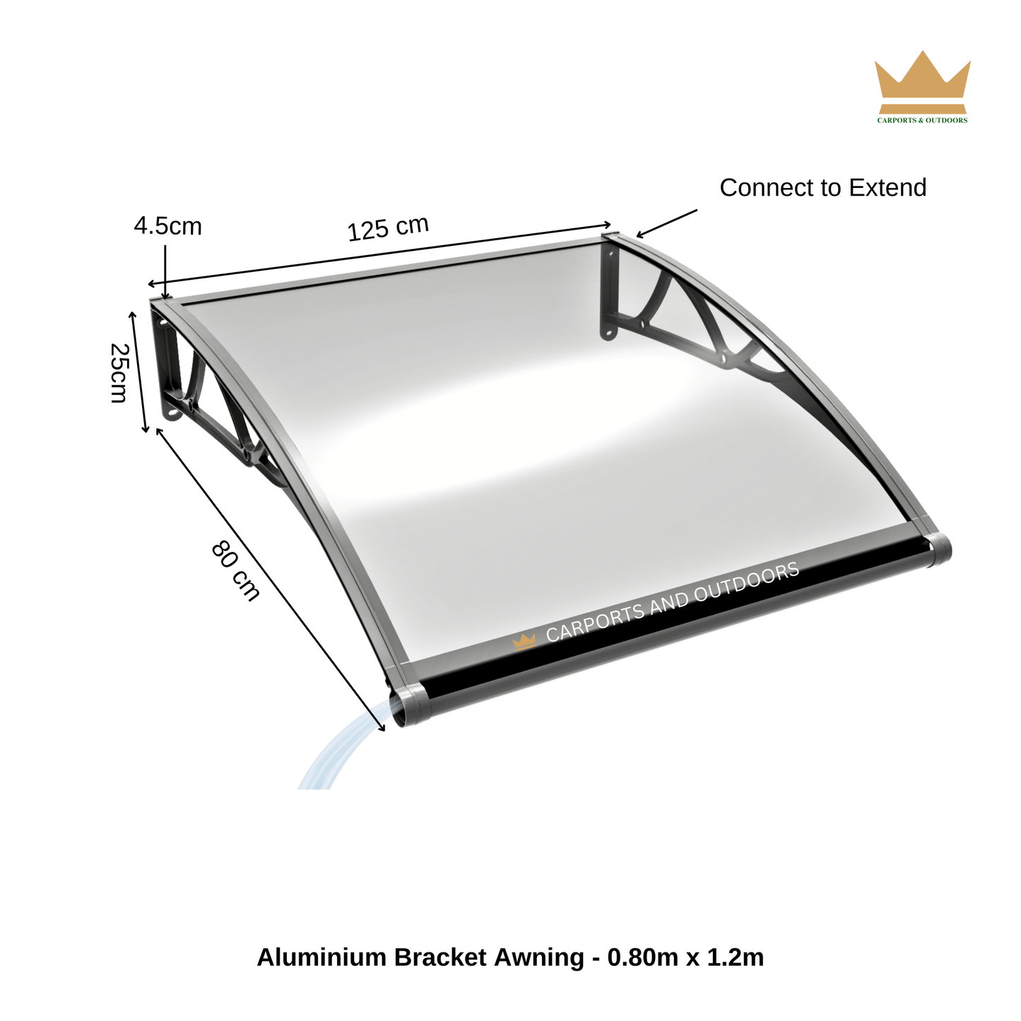 Aluminium Bracket Awning - GREY - Carports and Outdoors Aus