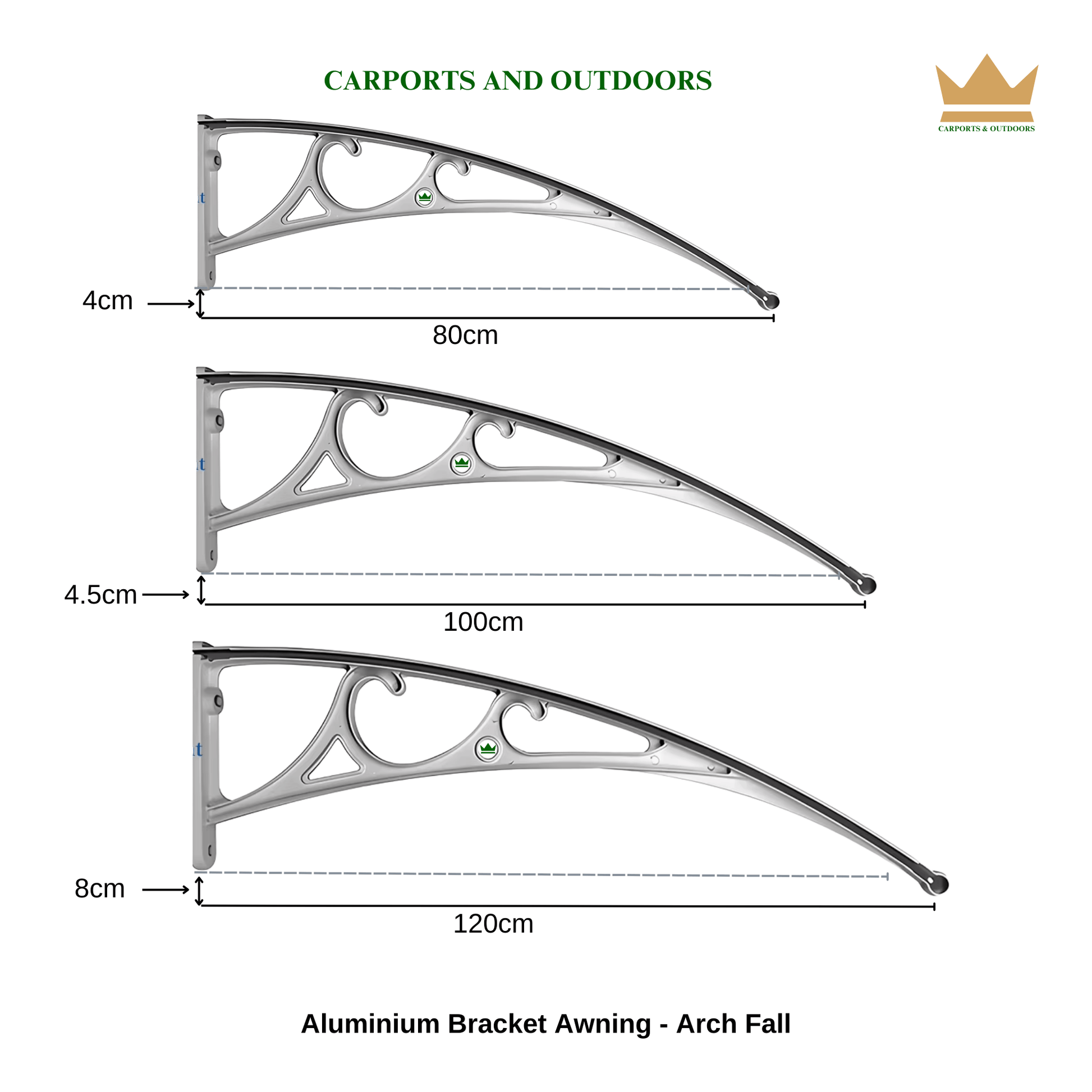 Aluminium Bracket Awning - GREY - Carports and Outdoors Aus