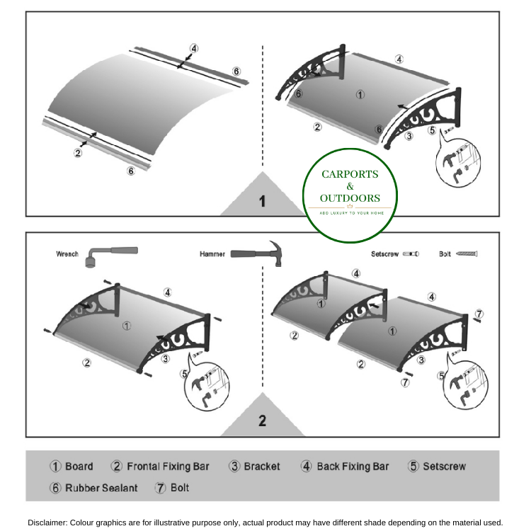 Aluminium Bracket Awning - GREY - Carports and Outdoors Aus
