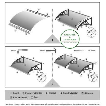 Aluminium Bracket Awning - GREY - Carports and Outdoors Aus