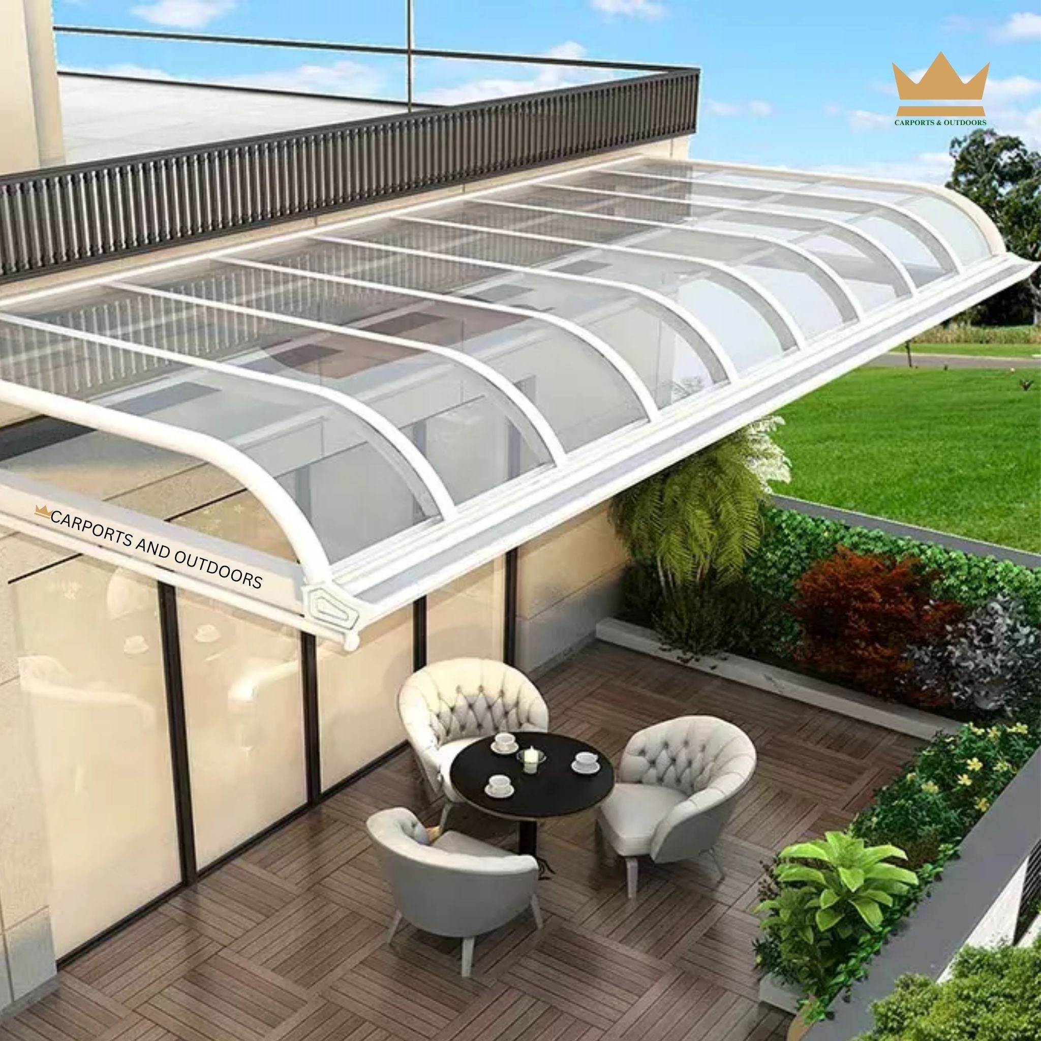 Aluminium Frame Awning - WHITE - Carports and Outdoors Aus