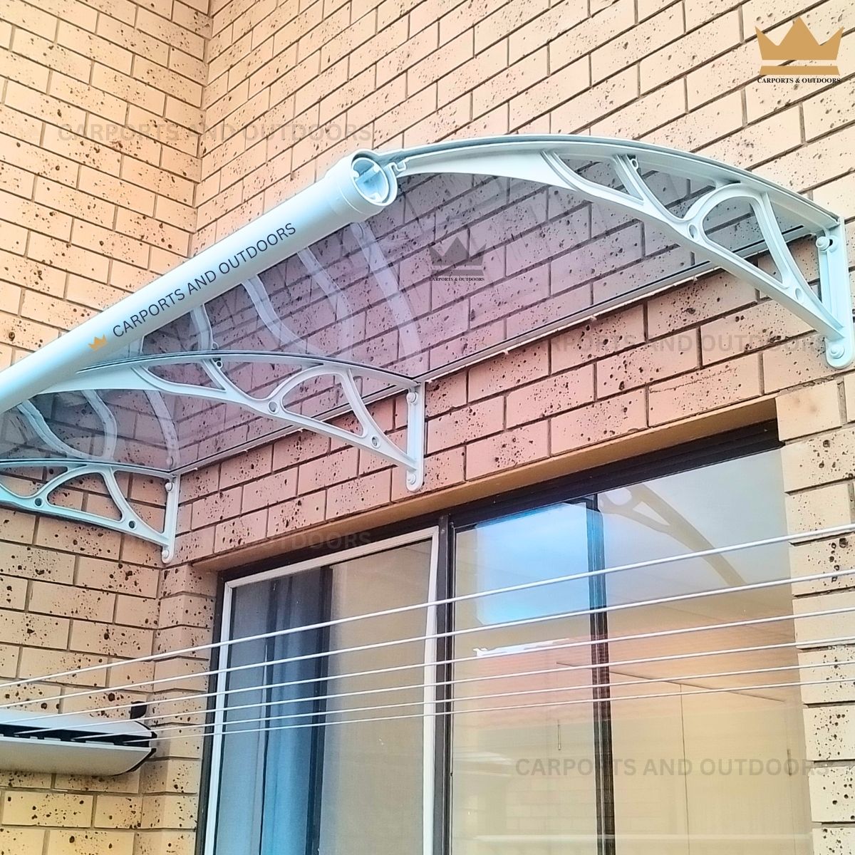 Aluminium Window and door Awning 1.0m x 2.0m White with Light Grey Sheet in Sunshine Coast, QLD