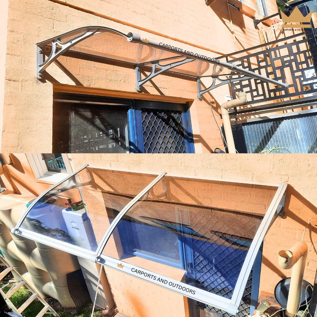 Bracket Awning 1m x 3m White Frame in Wollongong NSW 2518