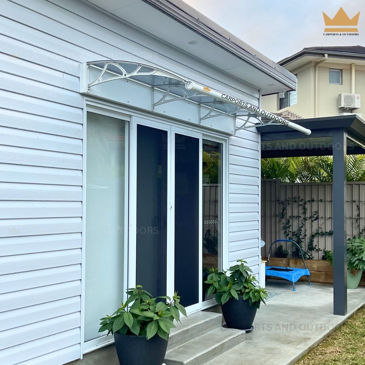 Bracket Awning 1m x 3m White Frame in Putney NSW 2112