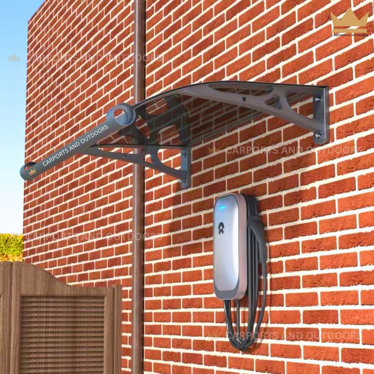 Aluminium Bracket Awnings to cover EV Charger