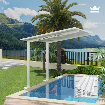 Insulated Carports & Pergolas - WHITE