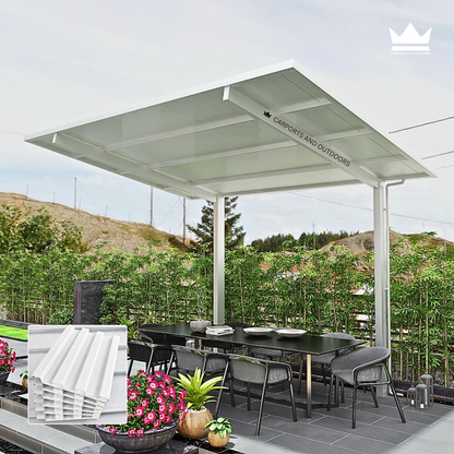 Insulated Carports & Pergolas - WHITE