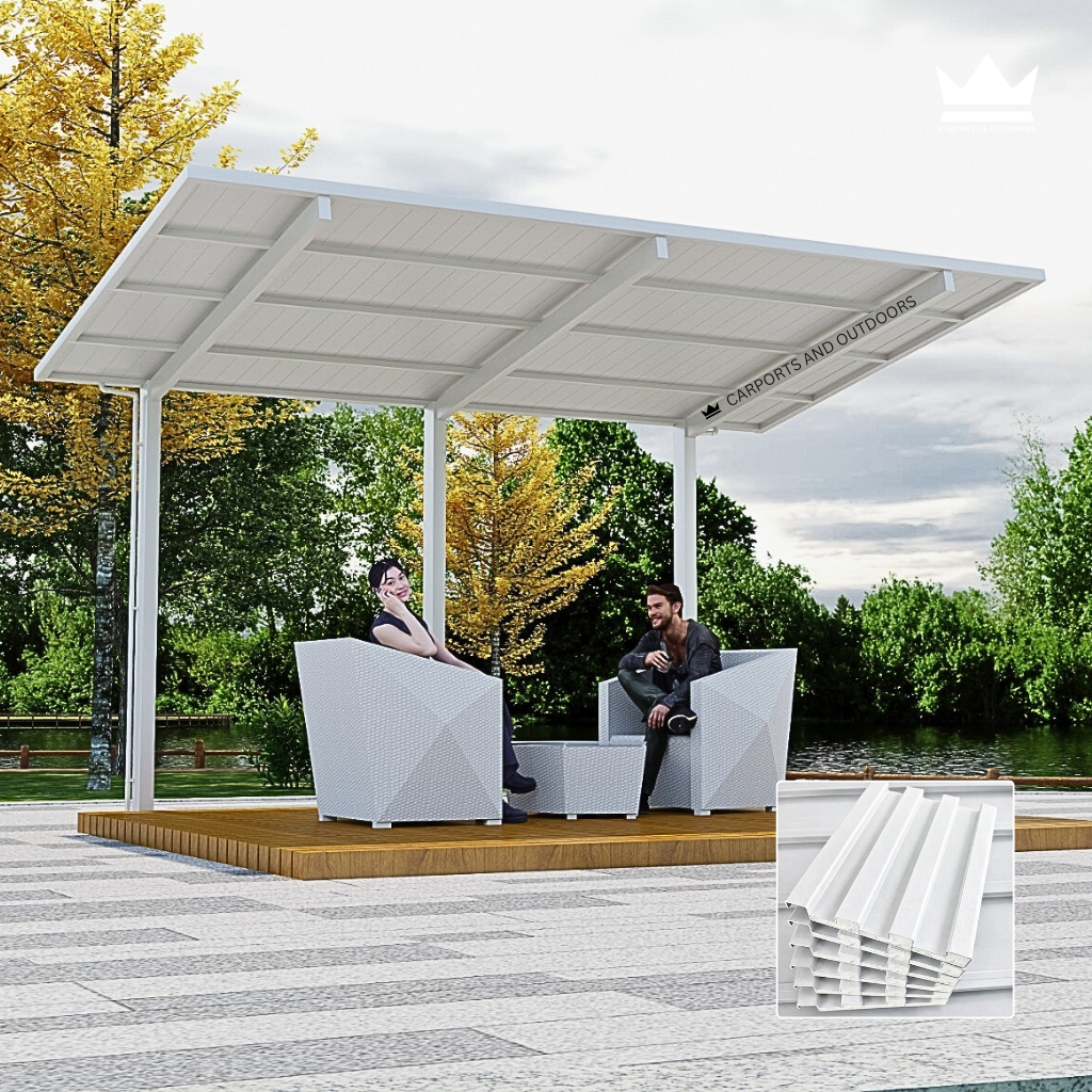 Insulated Carports & Pergolas - WHITE