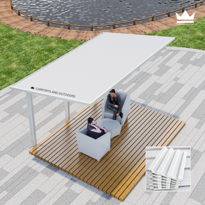 Insulated Carports & Pergolas - WHITE