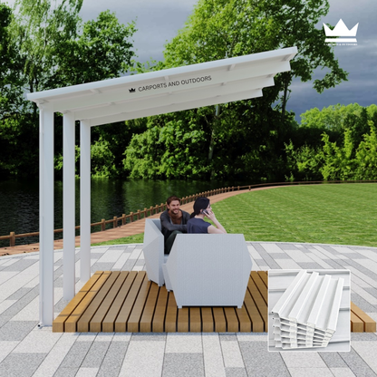 Insulated Carports & Pergolas - WHITE