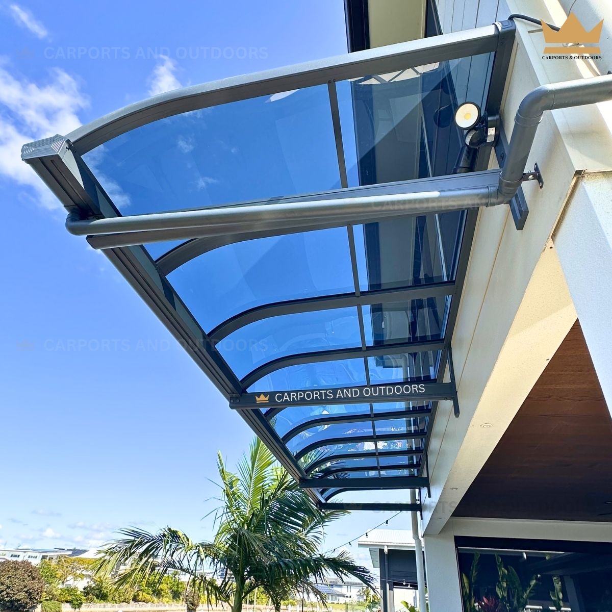 Aluminium Frame Awnings 1.5 x 6.0m Grey with Light Grey in Pelican Waters QLD 4551
