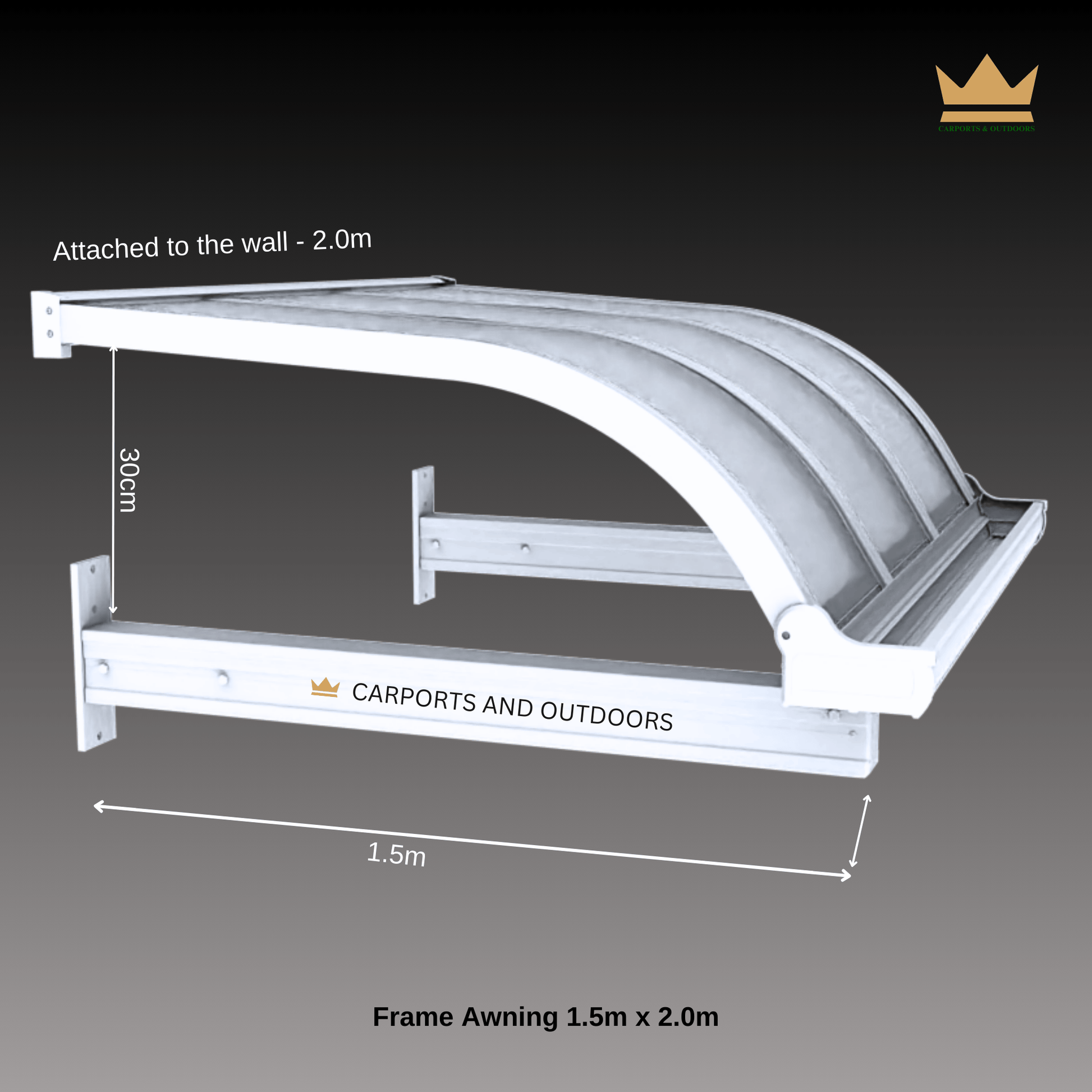Aluminium Frame Awning - WHITE - Carports and Outdoors Aus