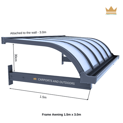 Aluminium Frame Awning - GREY - Carports and Outdoors Aus