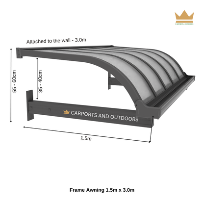 Aluminium Frame Awning - GREY