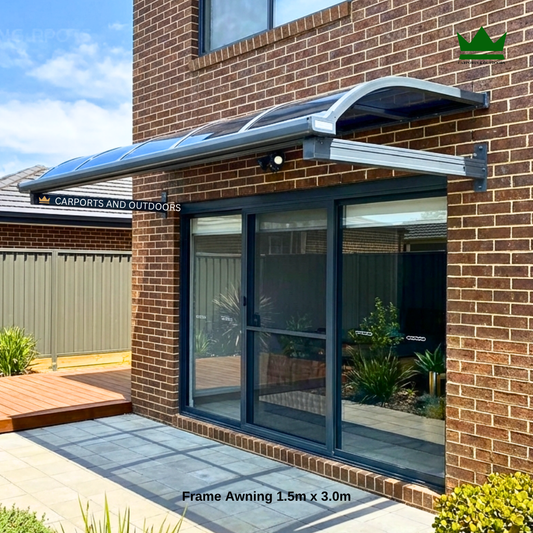Aluminium Frame fixed awning DIY kit installed in Melbourne