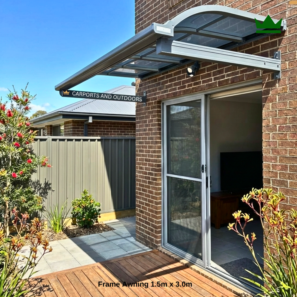 Aluminium Frame fixed awning DIY kit installed in Melbourne - Carports and Outdoors