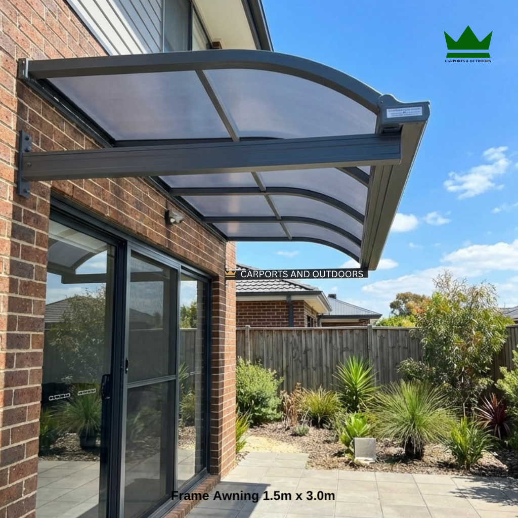 Aluminium Frame fixed awning DIY kit installed in Gold Coast - Carports and Outdoors