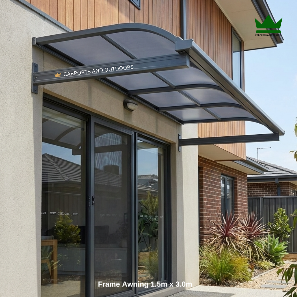 Aluminium Frame fixed awning DIY kit installed in Sunshine Coast - Carports and Outdoors