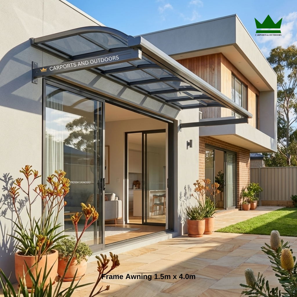Aluminium Frame fixed awning DIY kit installed in Geelong - Carports and Outdoors