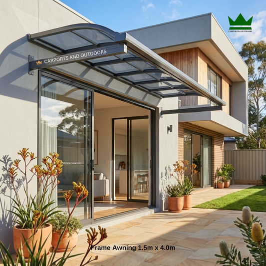 Aluminium Frame fixed awning DIY kit installed in Geelong - Carports and Outdoors