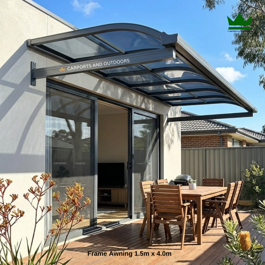 Aluminium Frame fixed awning DIY kit installed in Sydney- Carports and Outdoors