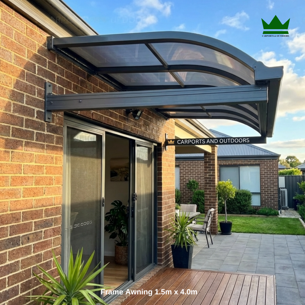 Aluminium Frame fixed awning DIY kit installed in Geelong - Carports and Outdoors