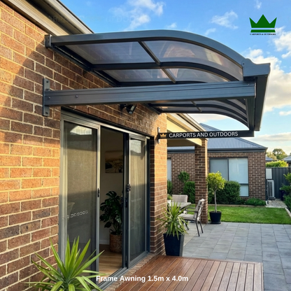 Aluminium Frame fixed awning DIY kit installed in Geelong - Carports and Outdoors