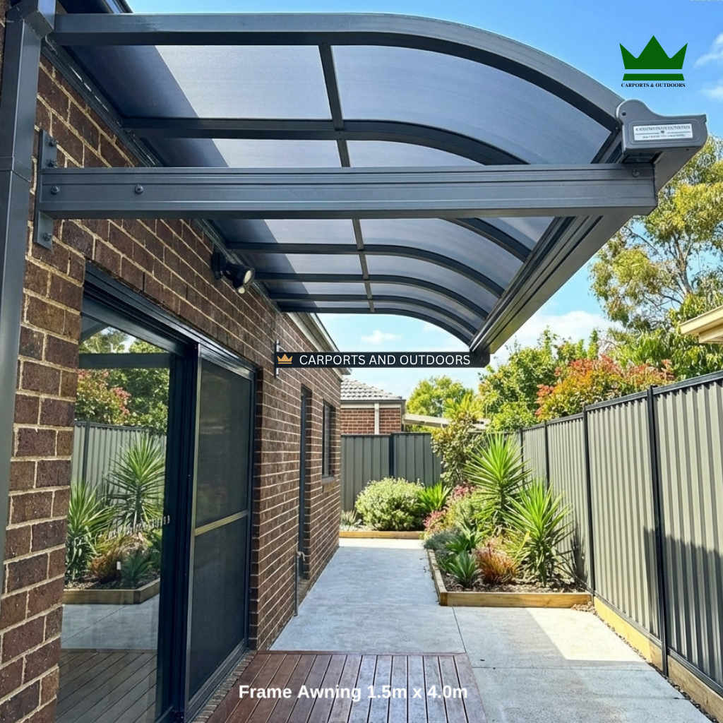 Aluminium Frame fixed awning DIY kit installed in Brisbane - Carports and Outdoors