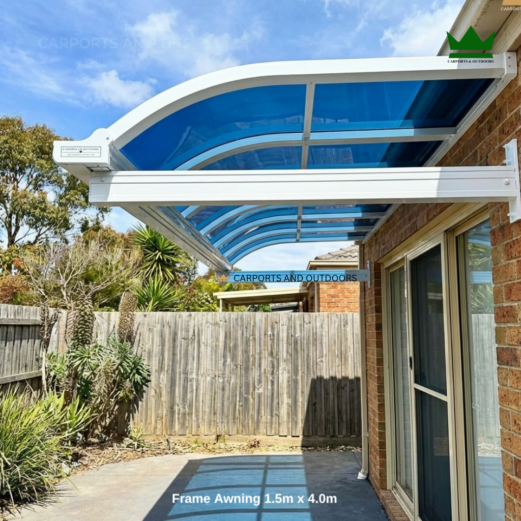 Aluminium Frame awning White DIY kit installed in Geelong - Carports and Outdoors