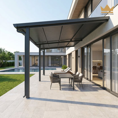 Insulated Pergola Grey 2 by Carports and Outdoors in Melbourne