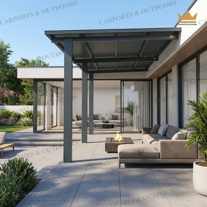 Insulated Pergola Grey 5 by Carports and Outdoors in Melbourne North