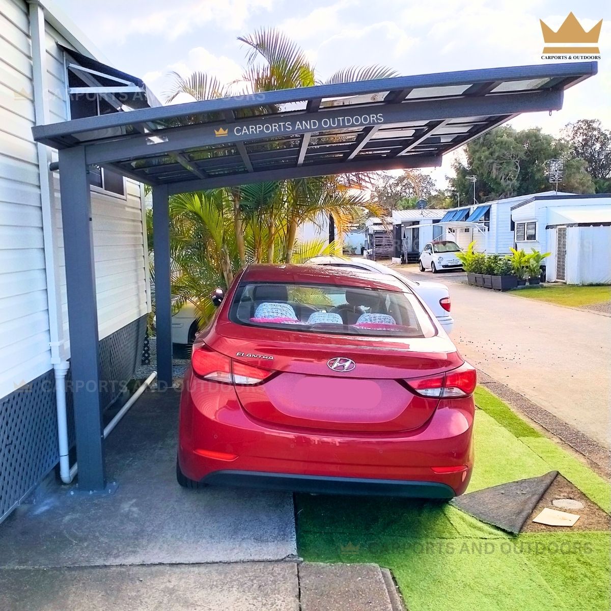 Cantilever Carport 3x5m Grey with Dark Grey in Alstonville, NSW 2477