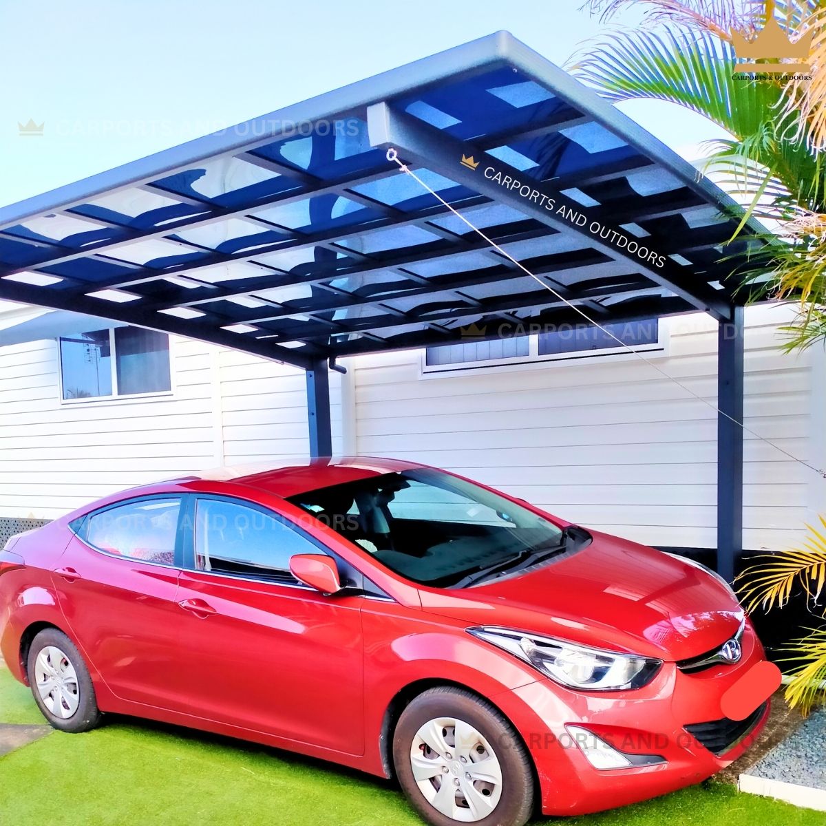 Cantilever Carport 3x5m Grey with Dark Grey in Alstonville, NSW 2477
