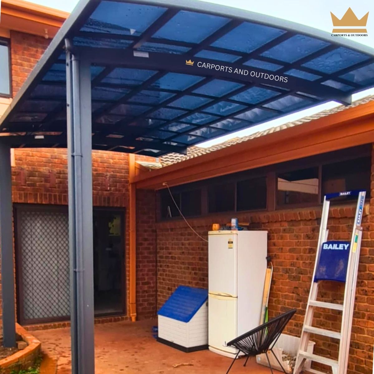 Carport kit Grey with Dark Grey Sheets 3.0m x 5.0m in Wangaratta, VIC