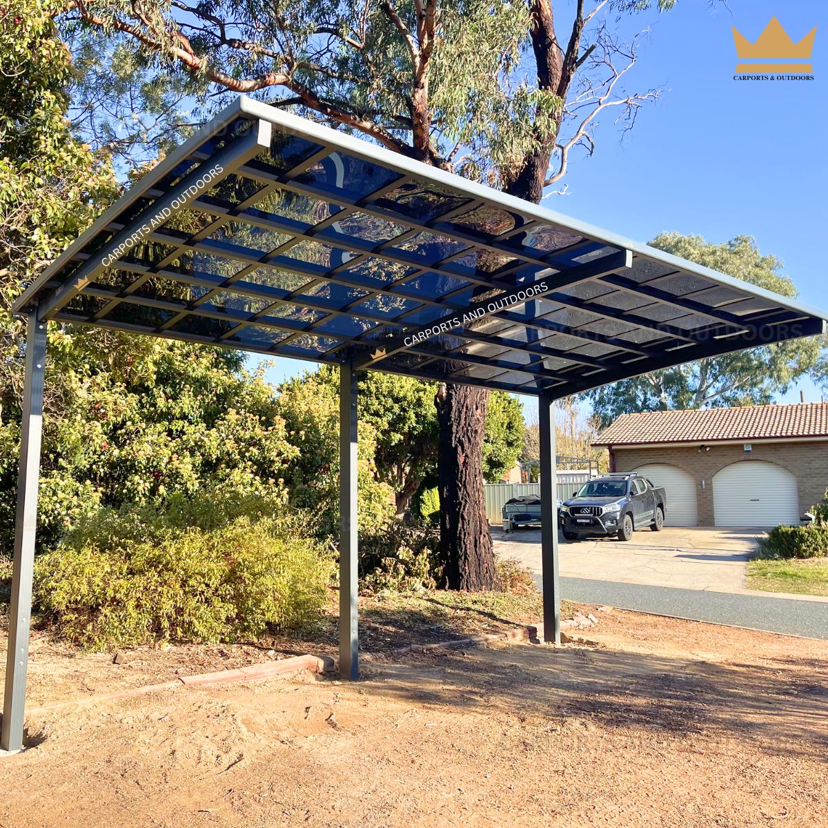 Carports and Outdoors Aluminium Cantilever Carport 3.0m x 6.0m