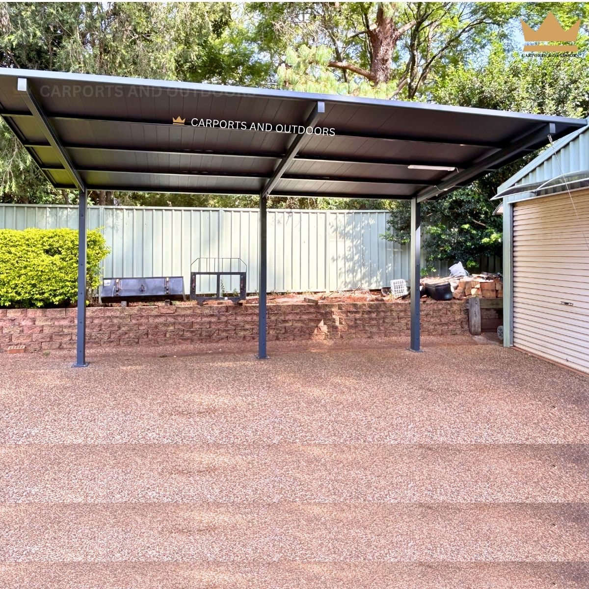 Cantilever Carport with insulated aluminium panels 3 x 6m Grey in Highfields, LD 4352