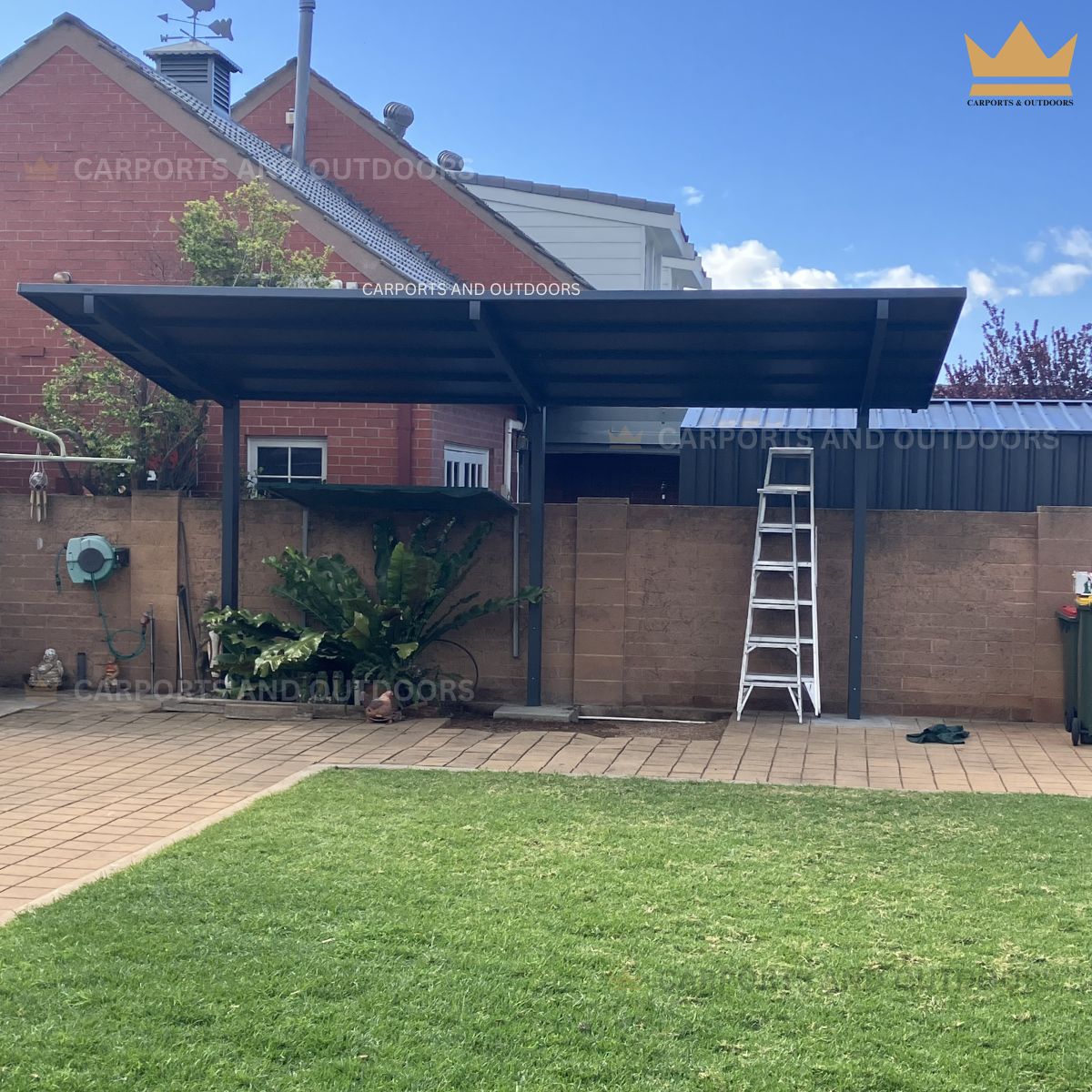 Cantilever Carport with Aluminium Insulated Roof Panels, 3.0m x 6.0m Grey In Port Pirie South, SA 5540