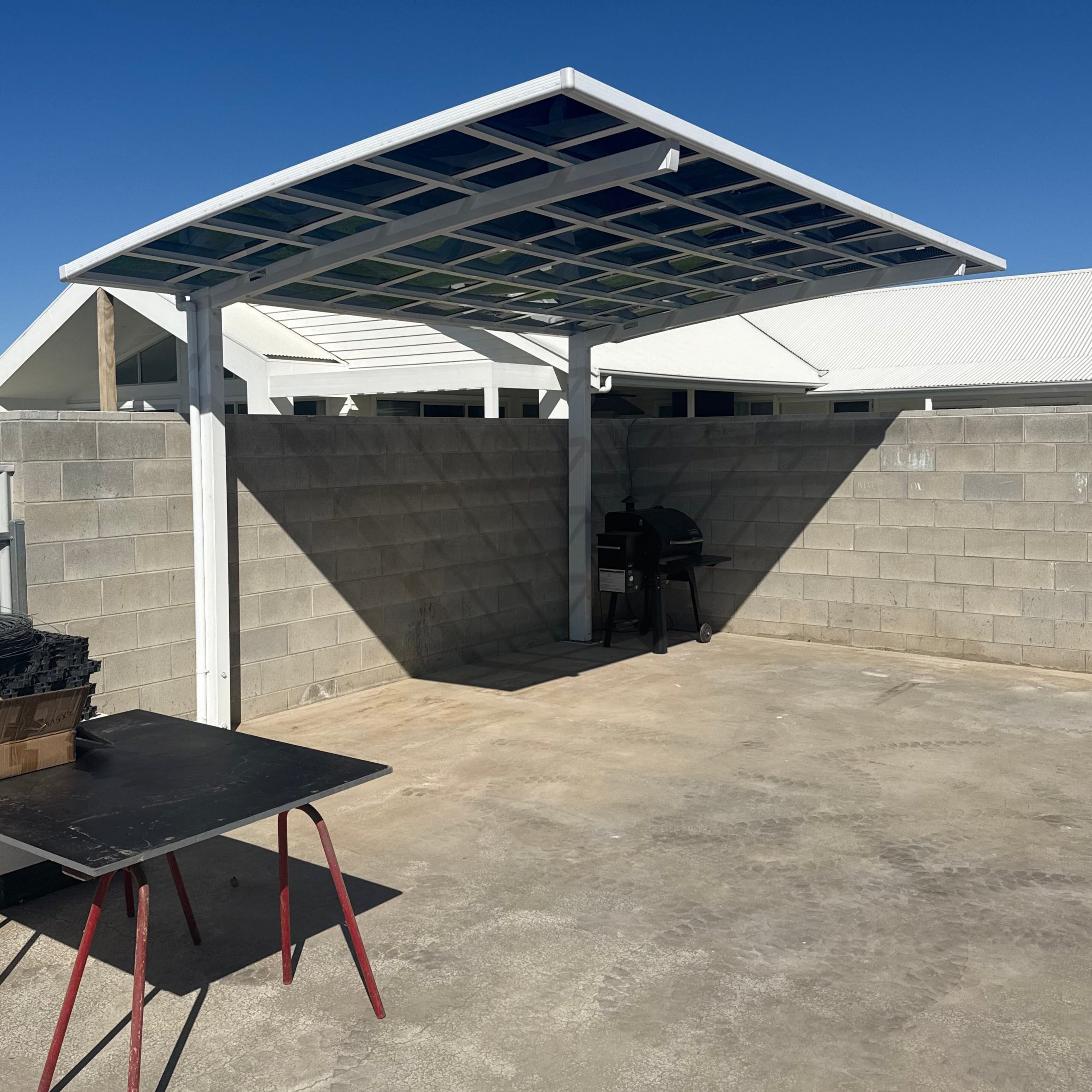 L Shape Cantilever Carport Installed on Concrete in Adelaide