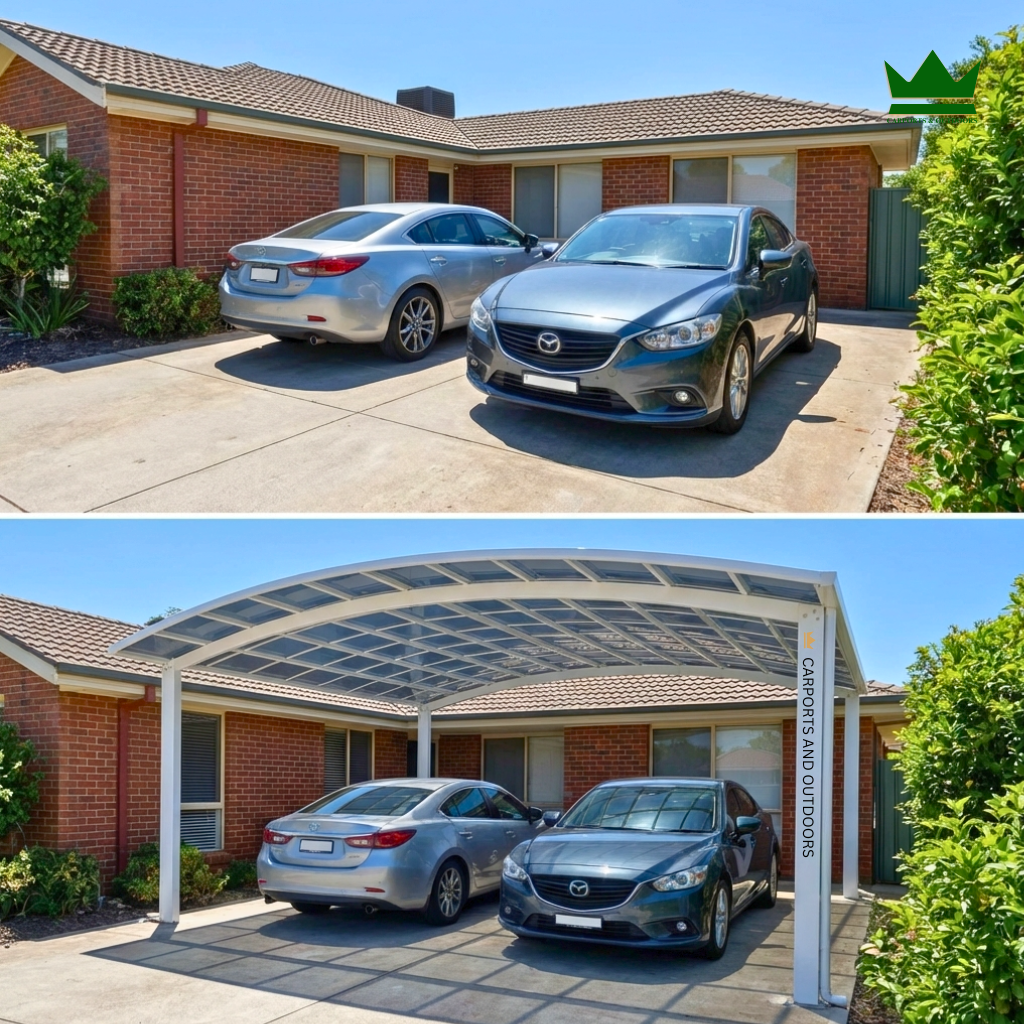 M Shape Double Carport - DIY kit in Sydney