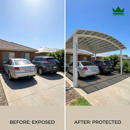 M Shape Double Carport - DIY kit in Perth